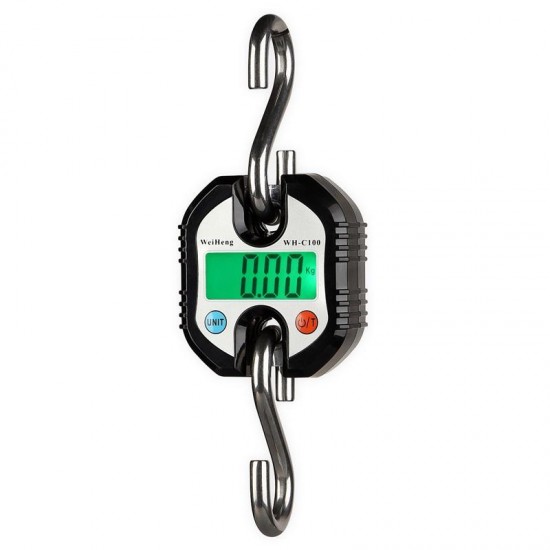 150kg x 50g mini Heavy Duty Electronic Digital Hook Scale Hanging Crane Scale LCD Balance Weight