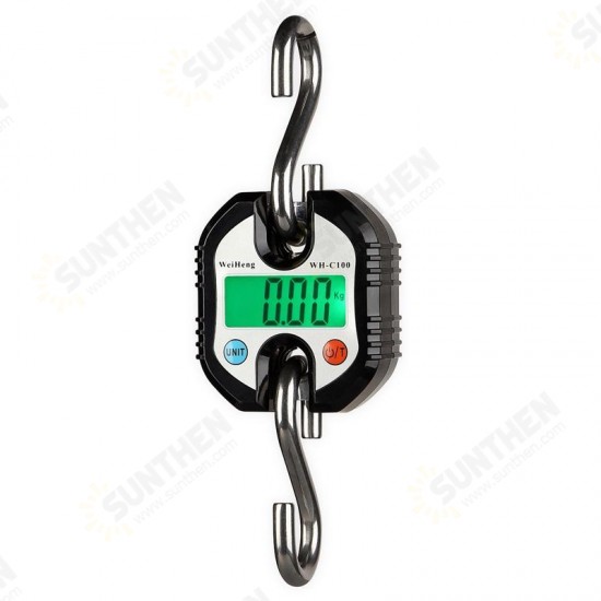 150kg x 50g mini Heavy Duty Electronic Digital Hook Scale Hanging Crane Scale LCD Balance Weight