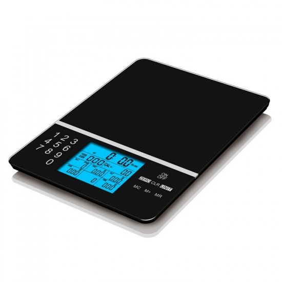 Portable Kitchen Scale 50Kg LCD Touch Screen Digital Display Backlight Weighing Scales Automatic Electronic Weighing Scale