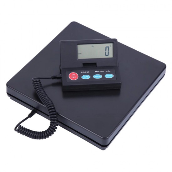 SF-890 Professional Parcel Scale 50Kg Letter Scales Platform Scales Bench Scales Precise Large Screen Display with LED Backlight