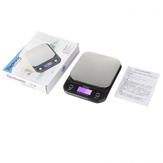 WH-B28 LCD Digital Kitchen Scales Stainless Steel Portable Food Scale High Precision Weight Electronic Scale 10kg/1g 5kg/0.1g