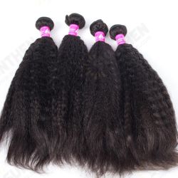 1 Bundle Kinky Straight 100% Brazilian Human Virgin Hair Extension Weave Bundles Nature Color 1 Bundle Kinky Straight 100% Brazilian Human Virgin Hair Extension Weave Bundles Nature Color