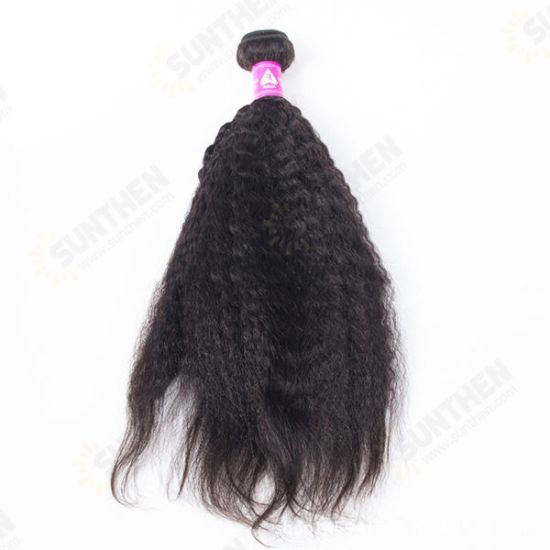 1 Bundle Kinky Straight 100% Brazilian Human Virgin Hair Extension Weave Bundles Nature Color