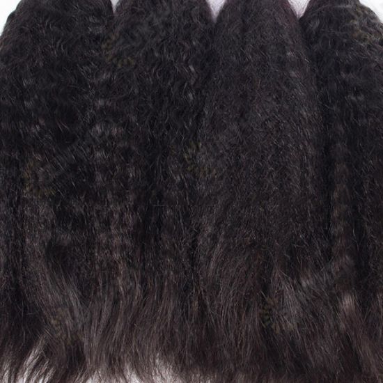 1 Bundle Kinky Straight 100% Brazilian Human Virgin Hair Extension Weave Bundles Nature Color