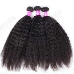 1 Bundle Kinky Straight 100% Brazilian Human Virgin Hair Extension Weave Bundles Nature Color 1 Bundle Kinky Straight 100% Brazilian Human Virgin Hair Extension Weave Bundles Nature Color