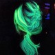 11 Colors Luminous Long Straight Wig Halloween Single Clip Synthetic Hair Extensions