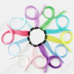 11 Colors Luminous Long Straight Wig Halloween Single Clip Synthetic Hair Extensions 11 Colors Luminous Long Straight Wig Halloween Single Clip Synthetic Hair Extensions