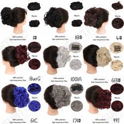 30 Colors Big Steel Fork Hair Ring Wig Updo Cover Fluffy Chemical Fiber Wig Piece 30 Colors Big Steel Fork Hair Ring Wig Updo Cover Fluffy Chemical Fiber Wig Piece