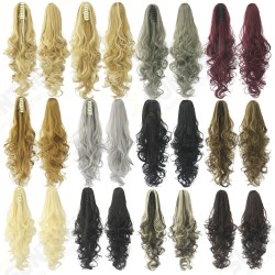 30 Colors Ponytail Hair Extension High Temperature Fiber Catch Clip Long Curly Straight Ponytail 30 Colors Ponytail Hair Extension High Temperature Fiber Catch Clip Long Curly Straight Ponytail