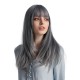 Blonde Unicorn Blue Long Straight Hair Elegant Elegant Flowing High Temperature Silk Synthetic Wig Suitable for African American Women