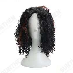 Brazilian Black Brown Hair Deep Wavy Curly Lace Front Full Wig Brazilian Black Brown Hair Deep Wavy Curly Lace Front Full Wig