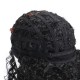 Brazilian Black Brown Hair Deep Wavy Curly Lace Front Full Wig