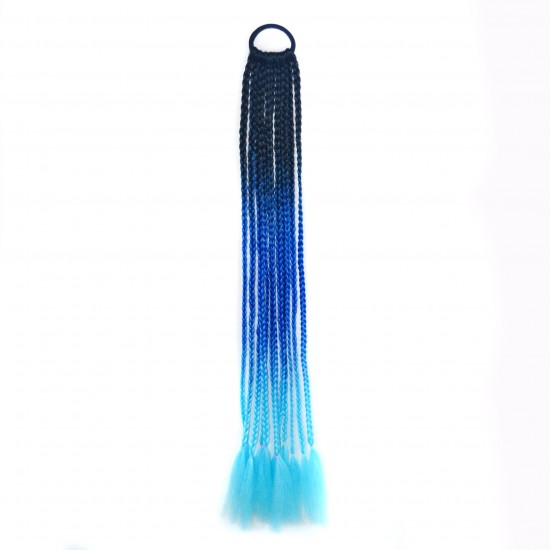 Halloween Colored Dirty Braids High Temperature Fiber Crochet Small Hair Braids Ponytail Hair Extensions