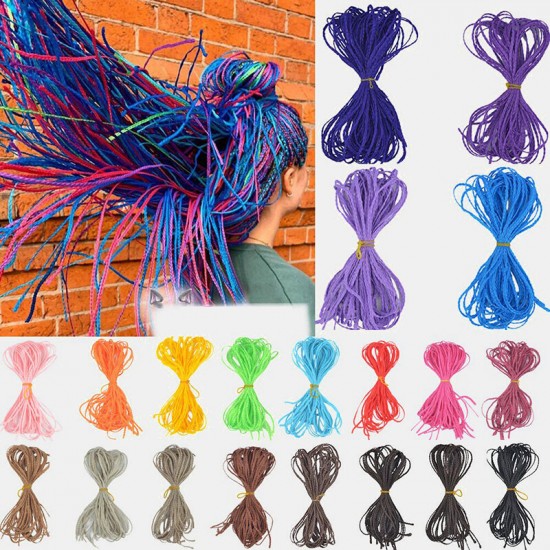 Halloween Crochet Box Braids Hair Bundles Colored Dirty Braids Ponytail Synthetic Hair Extensions