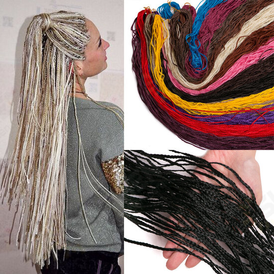 Halloween Crochet Box Braids Hair Bundles Colored Dirty Braids Ponytail Synthetic Hair Extensions