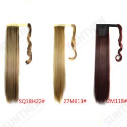 Long Straight Ponytail Women's Synthetic Hair Extensions 6 Colors Magic Tape Clip In Hairpiece Chocolate Brown Hair Extensions Long Straight Ponytail Women's Synthetic Hair Extensions 6 Colors Magic Tape Clip In Hairpiece Chocolate Brown Hair Extensions