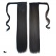 Long Straight Ponytail Women's Synthetic Hair Extensions 6 Colors Magic Tape Clip In Hairpiece Chocolate Brown Hair Extensions