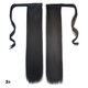 Long Straight Ponytail Women's Synthetic Hair Extensions 6 Colors Magic Tape Clip In Hairpiece Chocolate Brown Hair Extensions