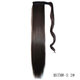 Long Straight Ponytail Women's Synthetic Hair Extensions 6 Colors Magic Tape Clip In Hairpiece Chocolate Brown Hair Extensions