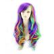 Rainbow Seven Color Mixed Wave Long Roll Gradient Wave Roll Cospaly Wig