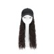 Woman Girl Cap Wig Hat Light Long Wavy Halloween Party Curly Club Winter