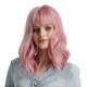 Woman Pink Wigs Short Curly Heat Resistant Synthetic Natural Hair Green Wig for Black White Women Cosplay Bob Wigs
