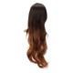 Women's Long Wavy Curly Hair Synthetic Wig Black Brown Ombre Cosplay Party Wig