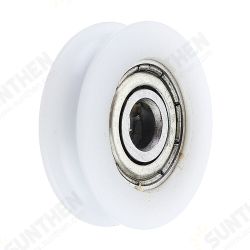 5x24x7mm U Notch Nylon Round Pulley Wheel Roller For 3.8mm Rope Ball Bearing 5x24x7mm U Notch Nylon Round Pulley Wheel Roller For 3.8mm Rope Ball Bearing