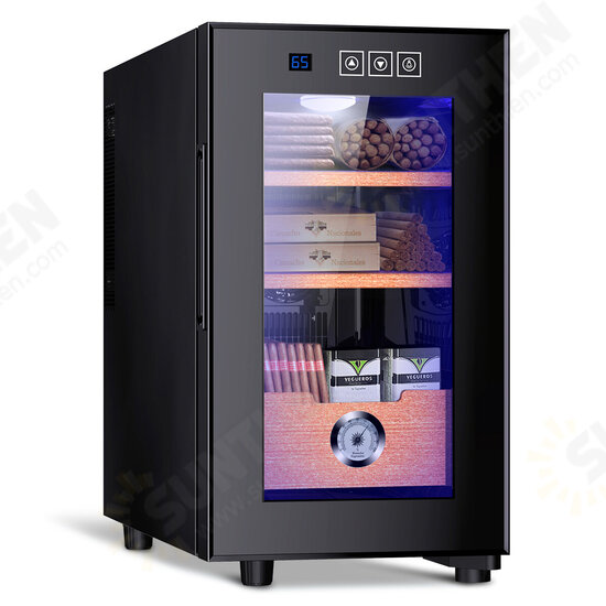 Electronic Cooler Humidor,150 capacity, with Spanish Cedar Wood Shelves (23L-150 Capacity)