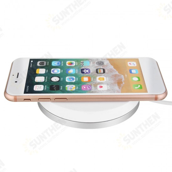 10W Fast Qi Wireless Charging Dock Charger Pad Mat Aluminum With LED Light For iphone X 8/8Plus Sams