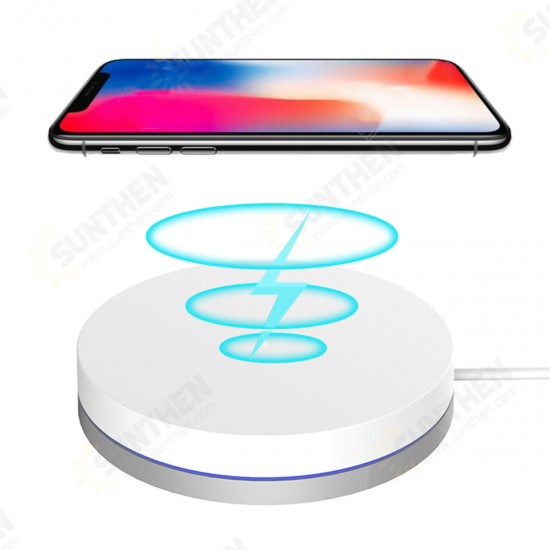 10W Fast Qi Wireless Charging Dock Charger Pad Mat Aluminum With LED Light For iphone X 8/8Plus Sams