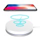 10W Fast Qi Wireless Charging Dock Charger Pad Mat Aluminum With LED Light For iphone X 8/8Plus Sams