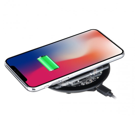 15W Fast Wireless Charger Mounts Holder Charging Dock Visible Pad 360° Auto