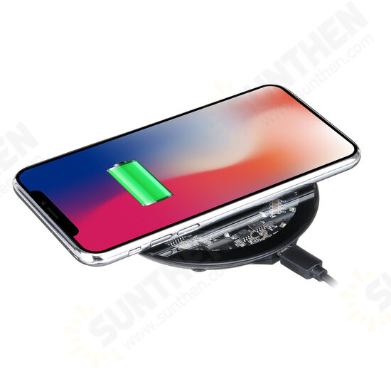 15W Fast Wireless Charger Mounts Holder Charging Dock Visible Pad 360° Auto