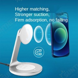 2 in 1 Magnetic Wireless Charger Stand Qi Charging Station for iPhone 12 Series / Pro Max for AirPods 2 in 1 Magnetic Wireless Charger Stand Qi Charging Station for iPhone 12 Series / Pro Max for AirPods