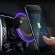 360 Degree Rotation Qi Wireless LED Indicator Car Charger Dashboard+Air Vent Mount for Samsung S8 iPhone 8 X