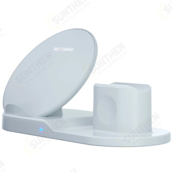 10W 3-in-1 Qi Wireless Charger Fast Charging Holder Stand For iPhone 12 12Pro Huawei P30 P40 Pro