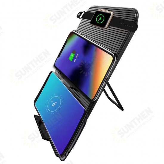 10W 7.5W 4 in1 Foldable Wireless Charger Dock Station Stand for Mobile Phone