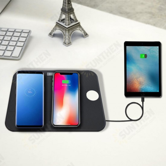 10W 7.5W 4 in1 Foldable Wireless Charger Dock Station Stand for Mobile Phone