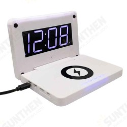 10W Digital Night LED Rectangle Folding Alarm Clock USB Wireless Charger for Samsung Huawei 10W Digital Night LED Rectangle Folding Alarm Clock USB Wireless Charger for Samsung Huawei
