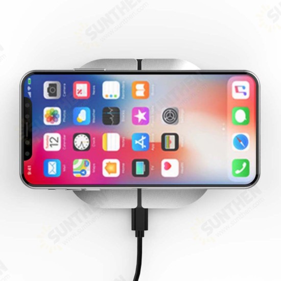 10W Fast Charging LED Light Indicator Qi Wireless Charger Pad for iPhone X S8 S9 Plus