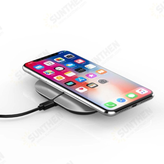 10W Fast Charging LED Light Indicator Qi Wireless Charger Pad for iPhone X S8 S9 Plus