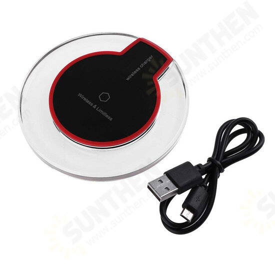 10W Fast Charging Ultra-Thin Wireless Charger Pad Base For iPhone X XS HUAWEI P30 Oneplus 7 MI 9 S10 S10+