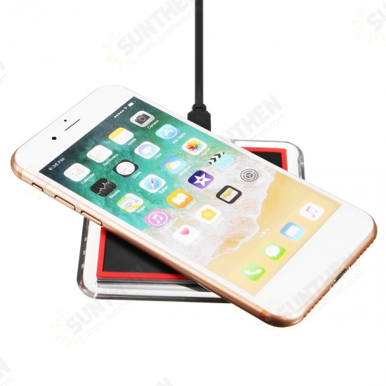 10W Fast Qi Wireless Charger LED Light Pad Mat Dock Stand Holder For iPhone X 8/8Plus Samsung