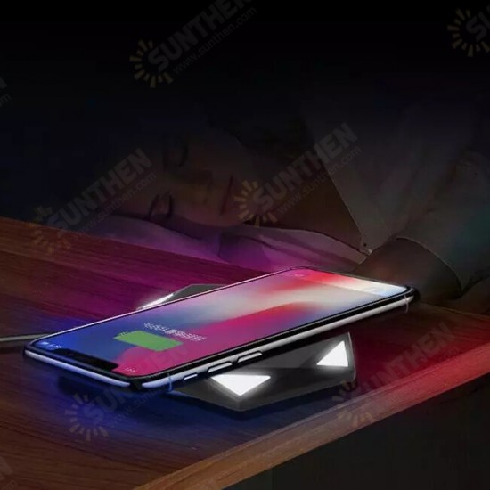 10W LED Breathing Light Diamond Design Wireless Charging Pad Wireless Charger