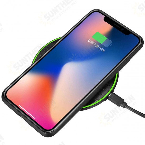 10W Wireless Fast Charger Charging Pad Mat Metal For iPhone XS Mobile Phone for Samsung S10