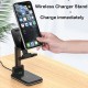 10W Wireless Charger Dual Coils Charging Pad Earbuds Charger Foldable Desktop Phone Holder Tablet Stand For 4.7-12.9 Inch Smart Phone Tablets