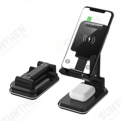 10W Wireless Charger Dual Coils Charging Pad Earbuds Charger Foldable Desktop Phone Holder Tablet Stand For 4.7-12.9 Inch Smart Phone Tablets 10W Wireless Charger Dual Coils Charging Pad Earbuds Charger Foldable Desktop Phone Holder Tablet Stand For 4.7-12.9 Inch Smart Phone Tablets