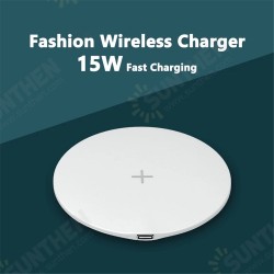 15W Wireless Charger Type-C Inport LED Indicator Fast Charging Pad For iPhone 12 12Pro Huawei P30 P40 Pro