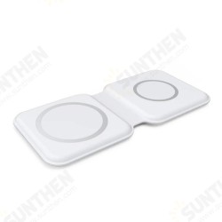 2 in 1 Folding Magsafe Magnetic Dual-Charge Wireless Charger for iPhone 12 Pro Max for Apple Watch 6 for Airpods 2 in 1 Folding Magsafe Magnetic Dual-Charge Wireless Charger for iPhone 12 Pro Max for Apple Watch 6 for Airpods